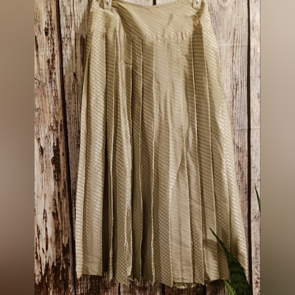 80s Vintage Jac Dale Silver Pleated Maxi Skirt - Picture 7 of 16